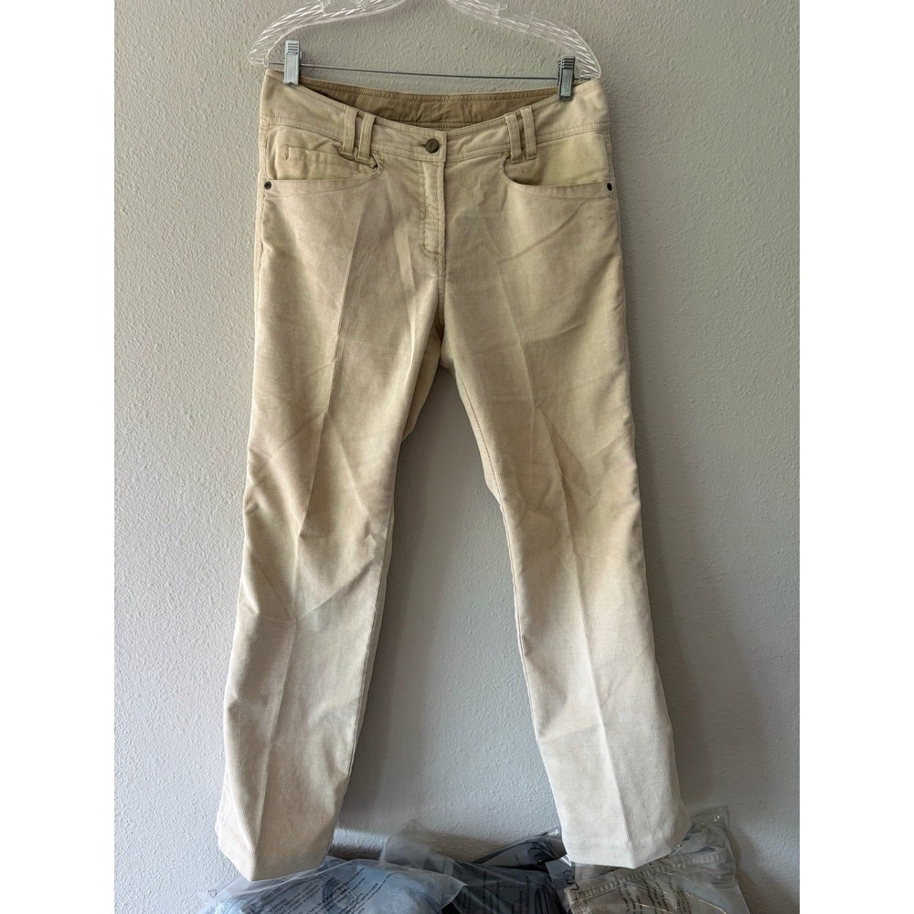 ExOfficio Women Bootcut Thin Corduroy Pants Light Tan Size 8 Mid Rise Stretch